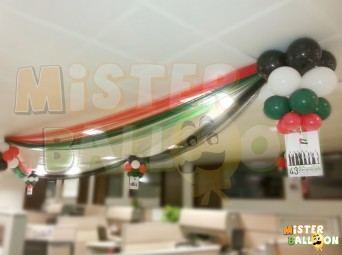 National Day Ceiling Balloon Decoration