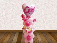 BABY GIRL HEART SHAPE BALLOON STANDING