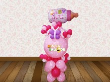 Baby Girl Standing Balloon with 3 feet It's A Girl Balloon