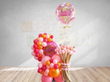 Birthday Balloon Bouquet with Flower Balloon Bunch