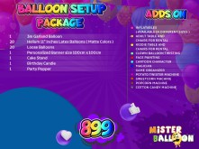 Balloon Set Up Package of AED899